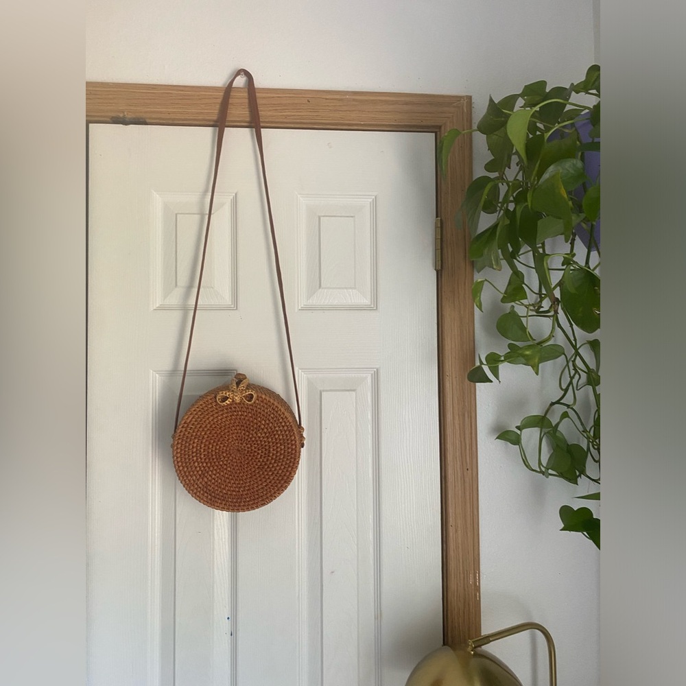 Thrifted bag/Basket style clutch